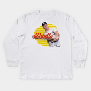 Mickey Mantle Kids Long Sleeve T-Shirt